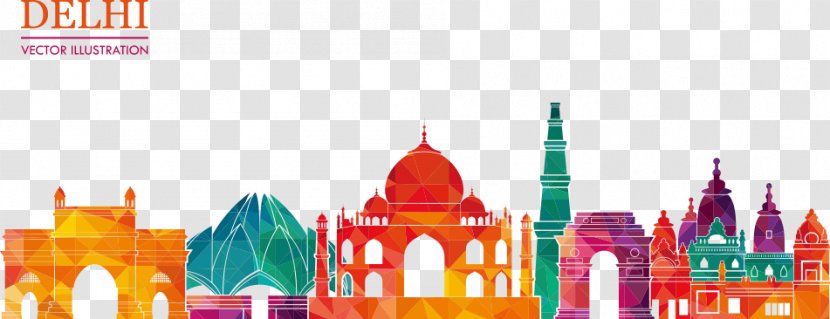 New Delhi Skyline Royalty-free Illustration - Text - City Vector Transparent PNG