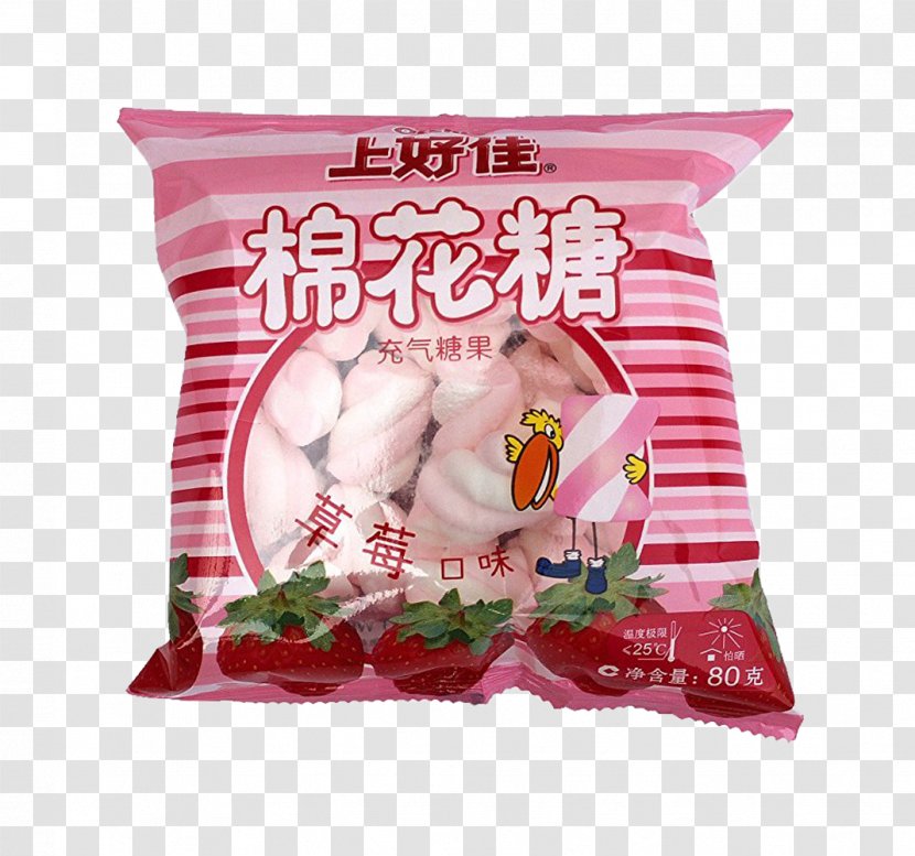 Cotton Candy Food Sugar Snack - Shanghao Good Strawberry Taste Transparent PNG