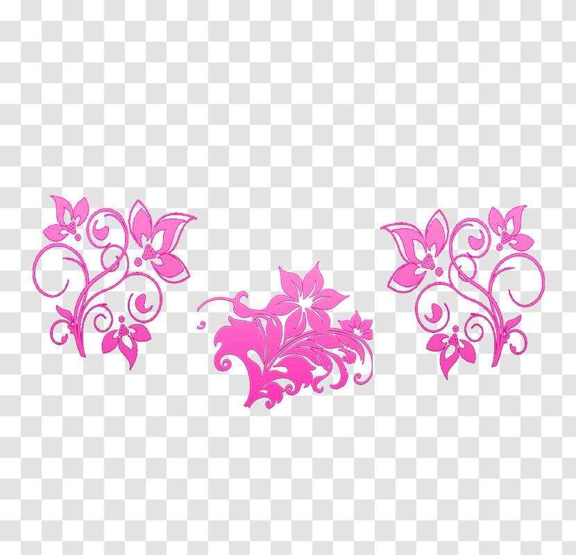 Flower - Sticker - Pink Border Transparent PNG