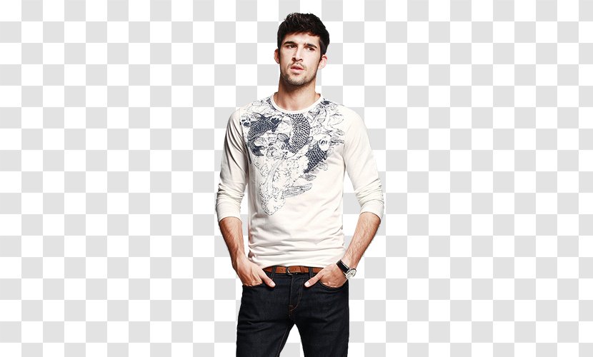 Long-sleeved T-shirt Sweater Neck - Longsleeved Tshirt - Họa Tiết Transparent PNG