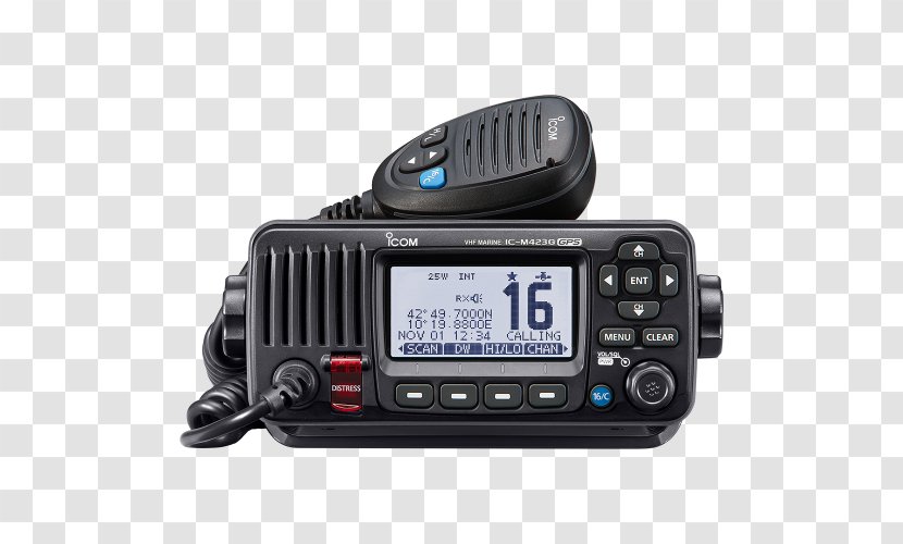 Marine VHF Radio Digital Selective Calling Icom Incorporated Very High Frequency Transceiver - Vhf Transparent PNG