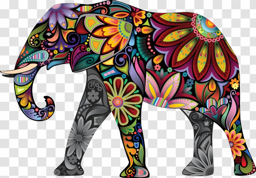 African Elephant Elephantidae Painting Indian Festival Transparent PNG