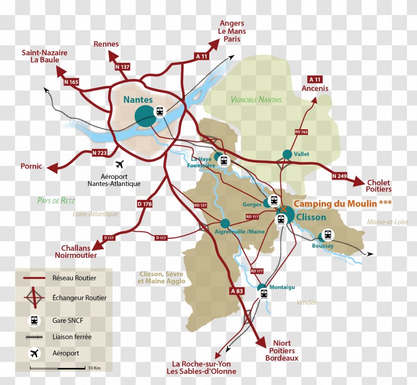 Camping Du Moulin Nantes Boussay, Loire-Atlantique Clisson Sèvre Et Maine Agglo Gorges, - Loireatlantique - Map Transparent PNG