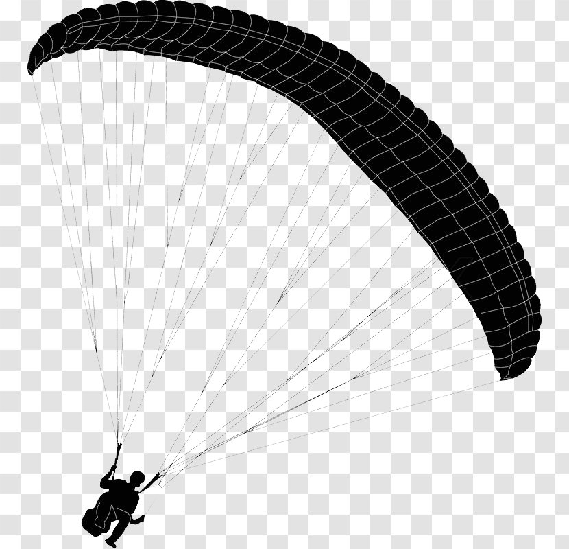 Flight Paragliding Hot Air Balloon Clip Art - Royaltyfree - Parachute Transparent PNG