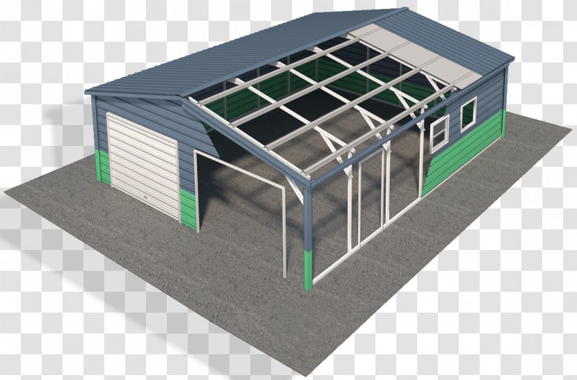 Roof Steel Building Carport Framing - Daylighting - Garage Transparent PNG