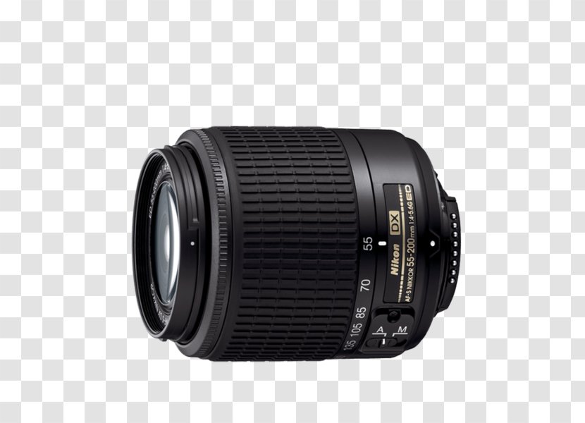 Nikon AF-S DX Zoom-Nikkor 55-200mm F/4-5.6G Nikkor 55-300mm F/4.5-5.6G ED VR 35mm F/1.8G Telephoto Zoom F/4.0-5.6G II - Single Lens Reflex Camera Transparent PNG