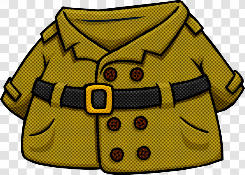 Yellow Cartoon Outerwear Jacket Transparent PNG