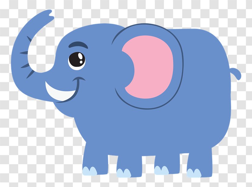 Elephant Blue Free Content Clip Art - Funny Cartoon Transparent PNG