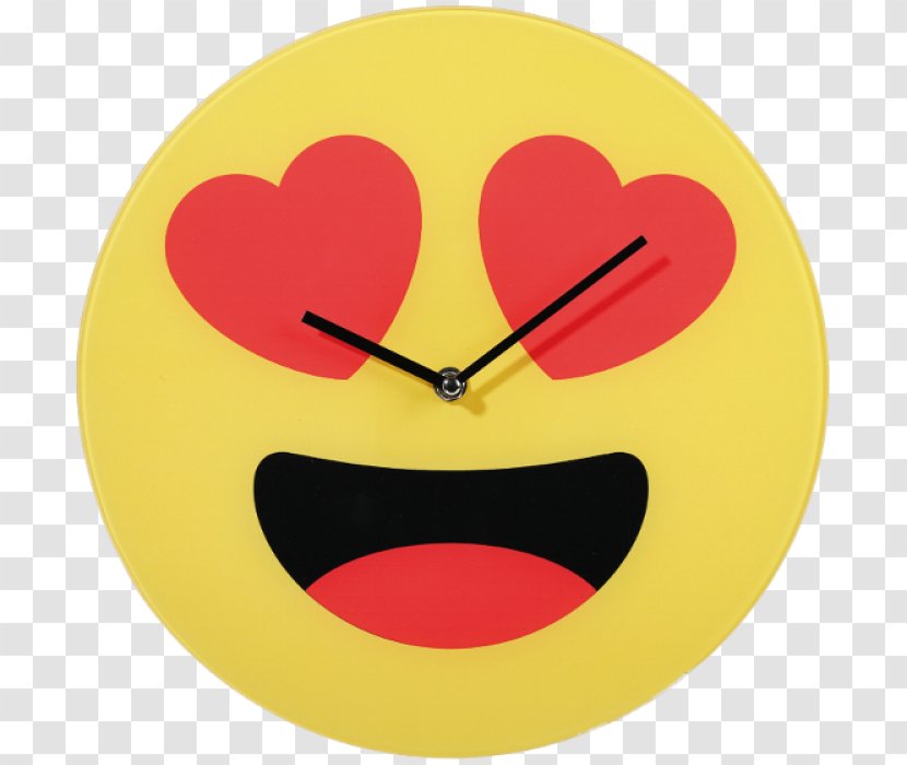 Emoticon Emoji Clock Smiley Laughter - Wanduhr Transparent PNG