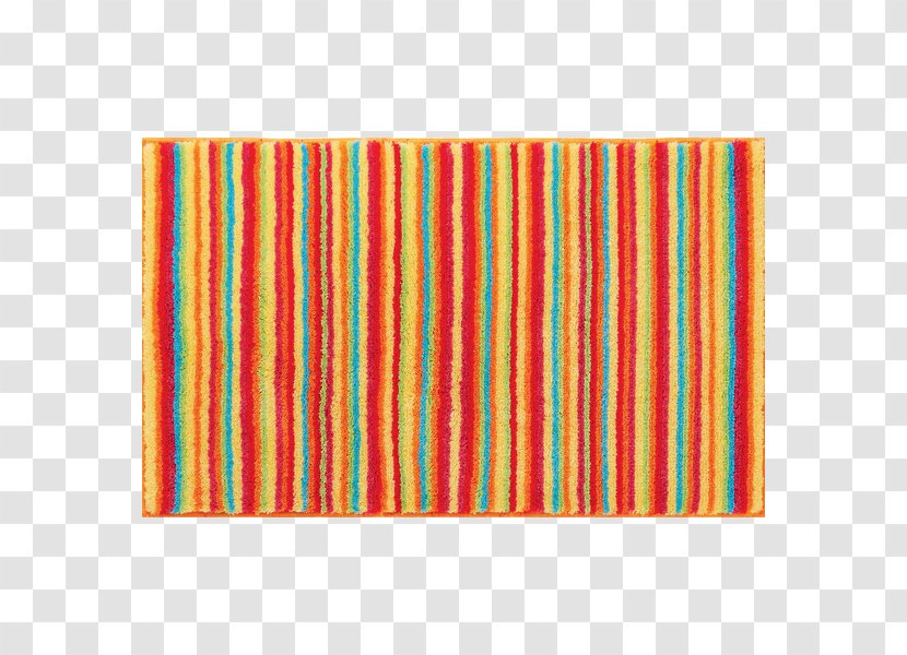 Orange Textile Carpet Teal Mat - Striped Material Transparent PNG