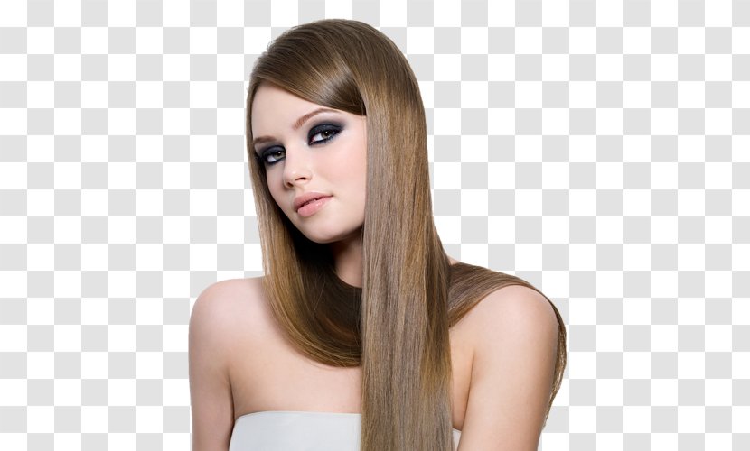 Artificial Hair Integrations Hairstyle Brown Color - Long Transparent PNG