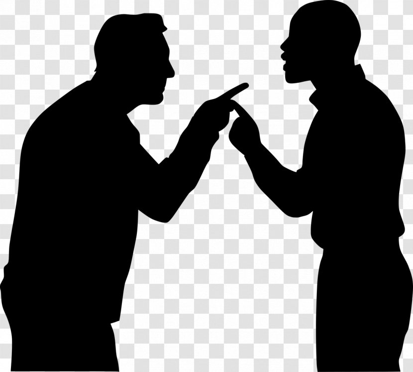 Argument Silhouette - Conversation - Wing Chun Gesture Transparent PNG