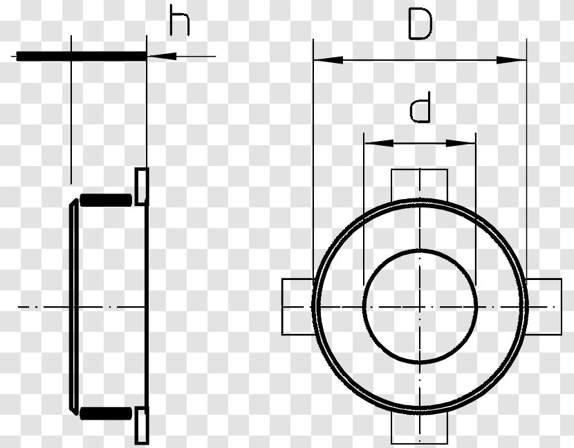 Technical Drawing Écrou Hexagonal Nut Chemin De La Pierre Blanche ISO Metric Screw Thread - Frame - Pipe Strap Transparent PNG