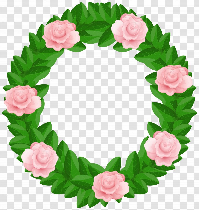 Wreath Garden Roses Clip Art - Royaltyfree - With Free Image Transparent PNG
