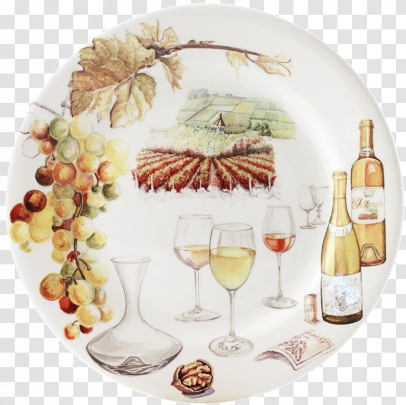 Wine Glass White Gien Plate - Dessert Table Transparent PNG