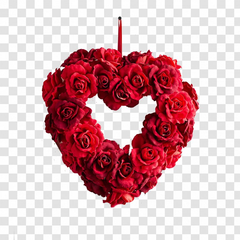 Garden Roses Wreath Valentine's Day Flower Bouquet - Hotel Transparent PNG
