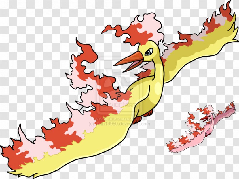 Moltres Art Zapdos Pokémon Legendary Bird Trio - Pokemon Transparent PNG