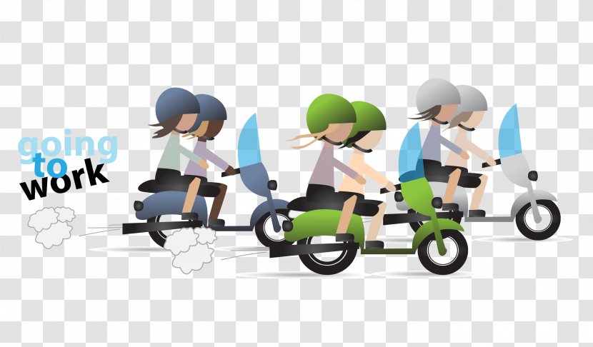 Cartoon Cycling - Staff Transparent PNG