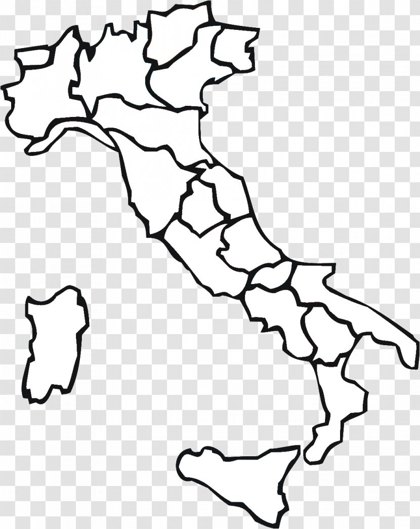 Abruzzo Regions Of Italy Apulia Tuscany Po Valley - Monochrome Transparent PNG