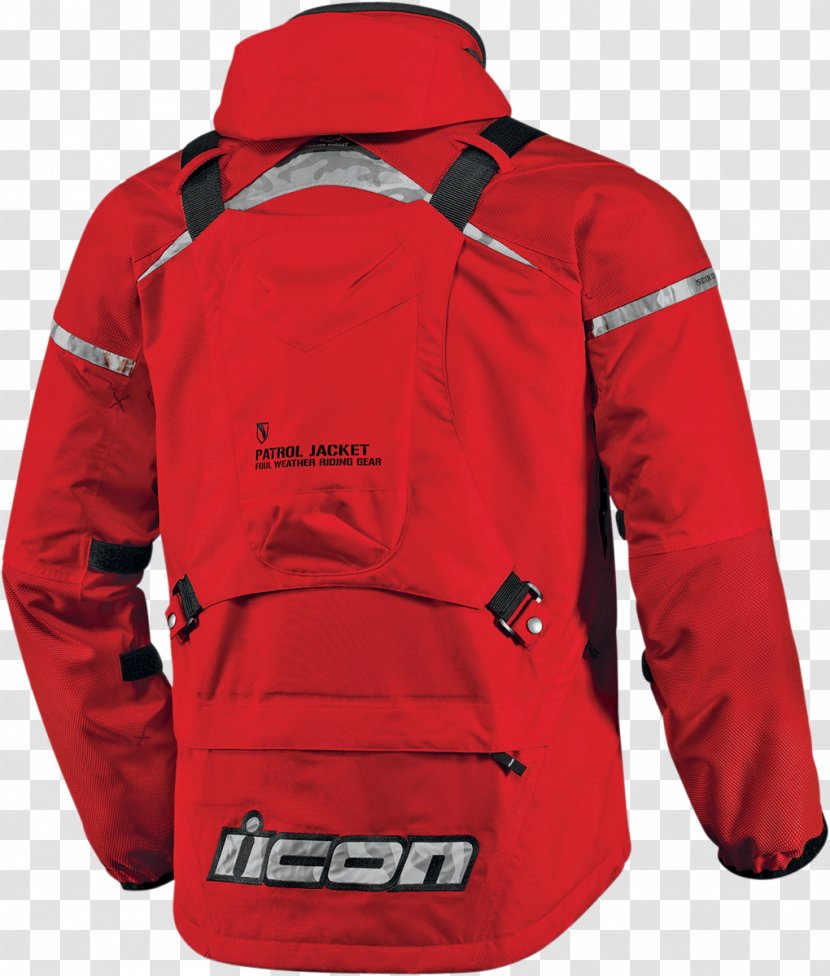Jacket Hood Polar Fleece Outerwear Sleeve - Red Transparent PNG