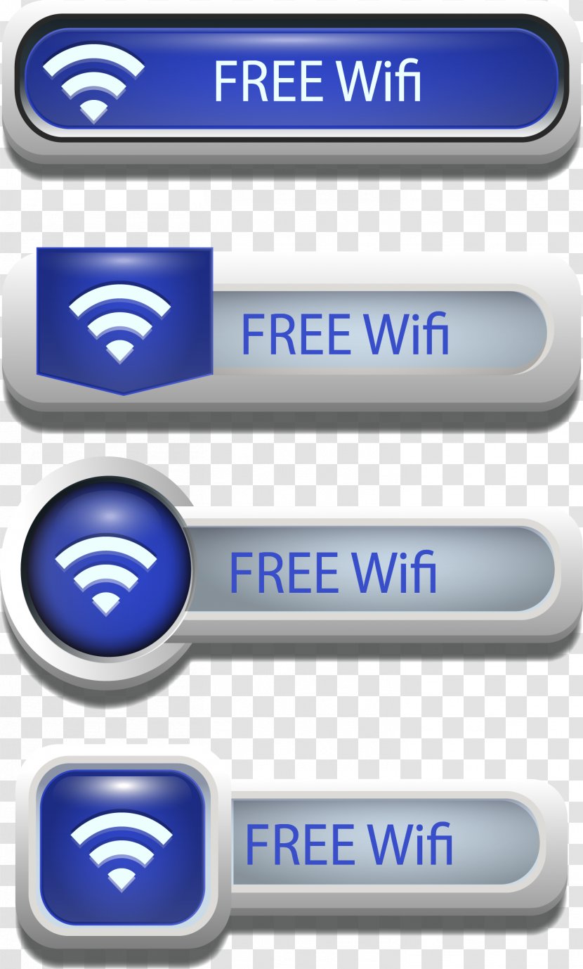 Wireless Network Wi-Fi Router Icon - Internet Access - Blue Free Transparent PNG