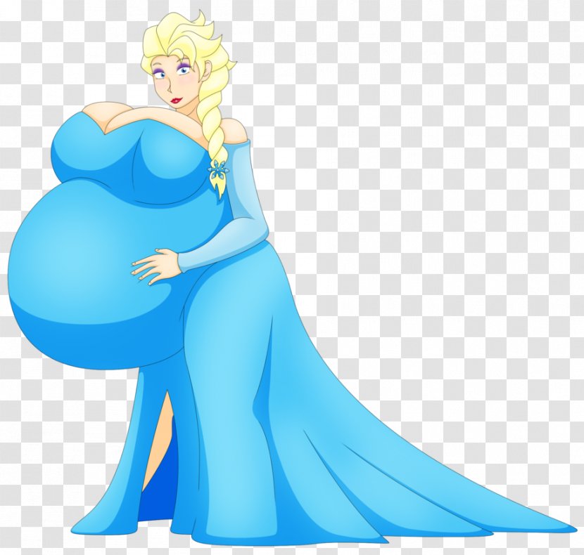 Elsa Anna Art Kristoff Let It Go - Watercolor - Pregnant Woman Transparent PNG