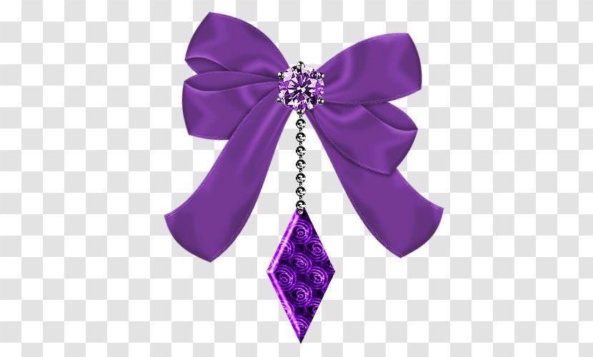 Ribbon Knot Paper Purple Clip Art - Birthday Transparent PNG