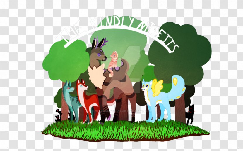 Reindeer Horse Cartoon Green - Tree - Kindly Transparent PNG