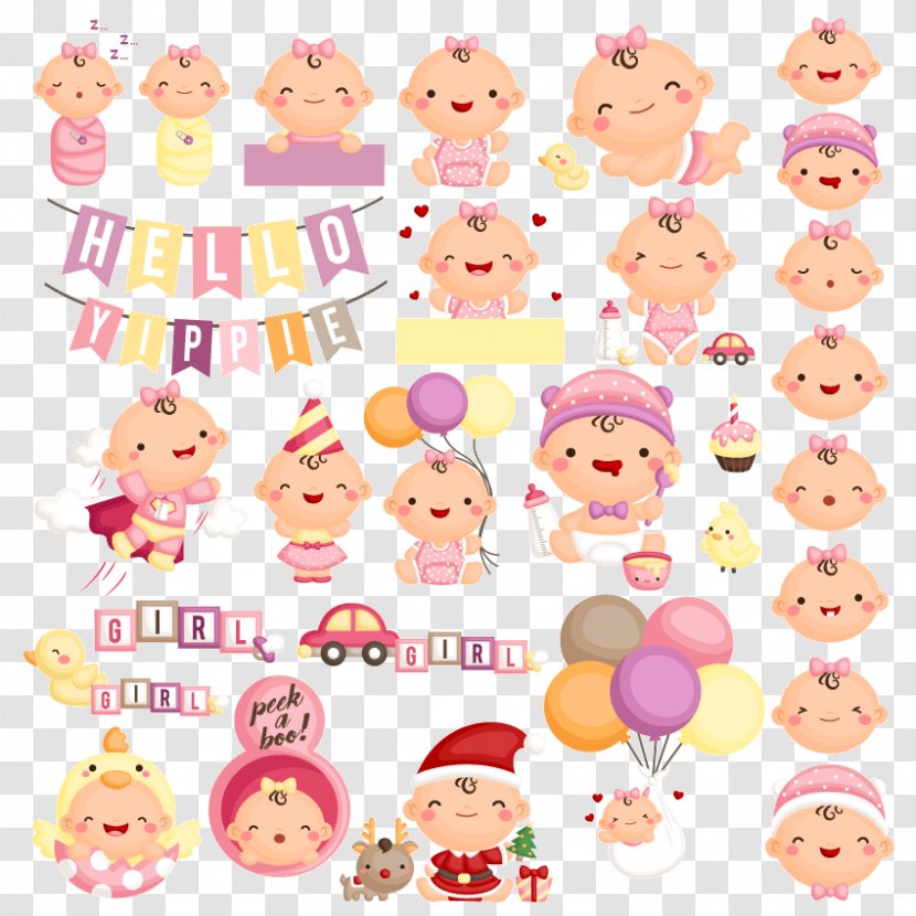 Euclidean Vector Clip Art - Party - Decorative Cartoon Baby Transparent PNG