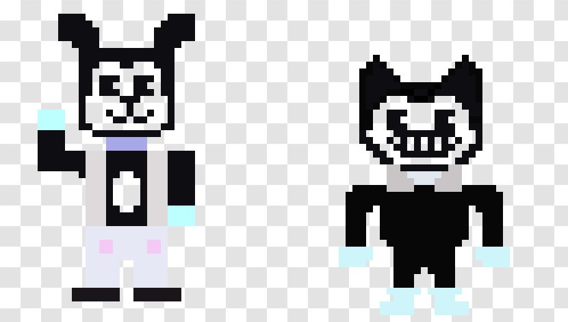 Bendy And The Ink Machine Pixel Art Clip - Mask Transparent PNG