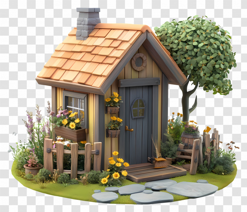 Garden Shed - Small Cute Doodle House Transparent PNG