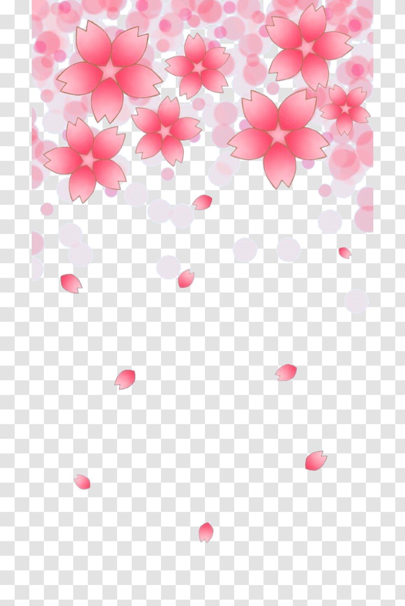 Cherry Blossom Petal Cerasus - Falling Blossoms Transparent PNG