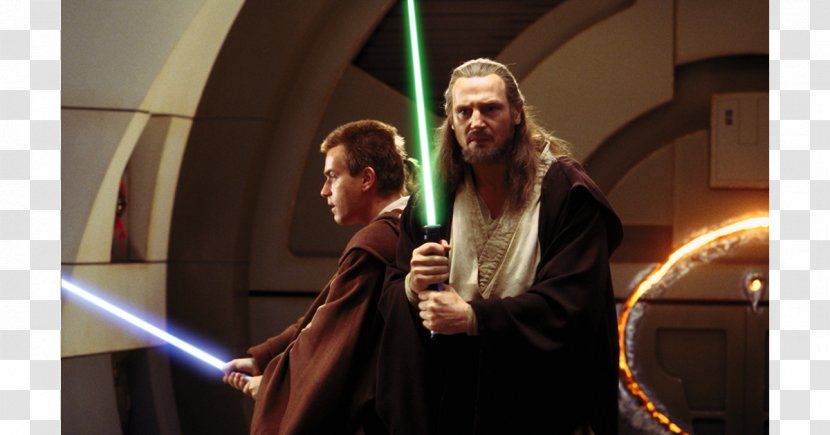 Qui-Gon Jinn Obi-Wan Kenobi Star Wars Jedi Lightsaber - Episode I The Phantom Menace - Film Transparent PNG