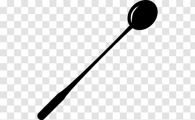 Spoon Kitchen Utensil Tool Clip Art - Black And White Transparent PNG