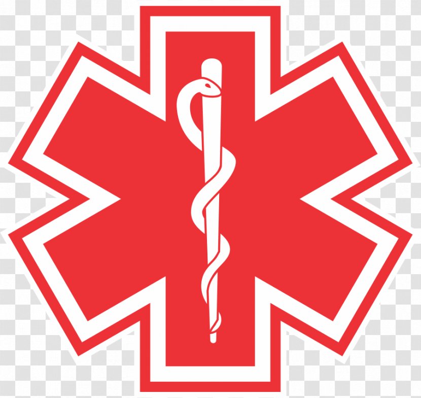 Star Of Life Emergency Medical Technician Services Paramedic Fire Department - Sticker Transparent PNG