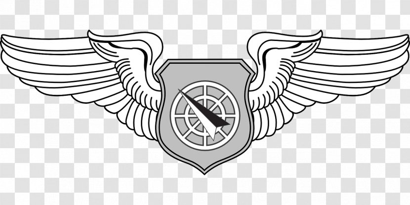 Badges Of The United States Air Force Battle Manager Badge U.S. Aeronautical Rating - Line Art - 俄罗斯 Transparent PNG