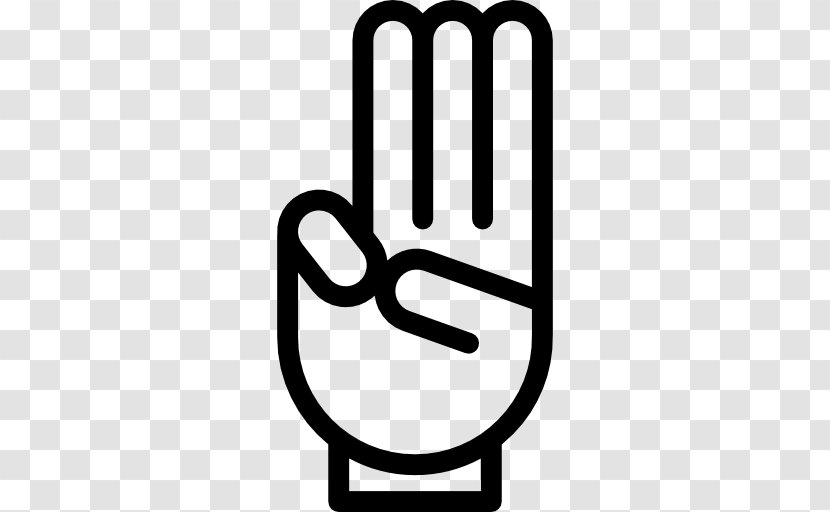 Symbol Black And White Finger - Hand Transparent PNG