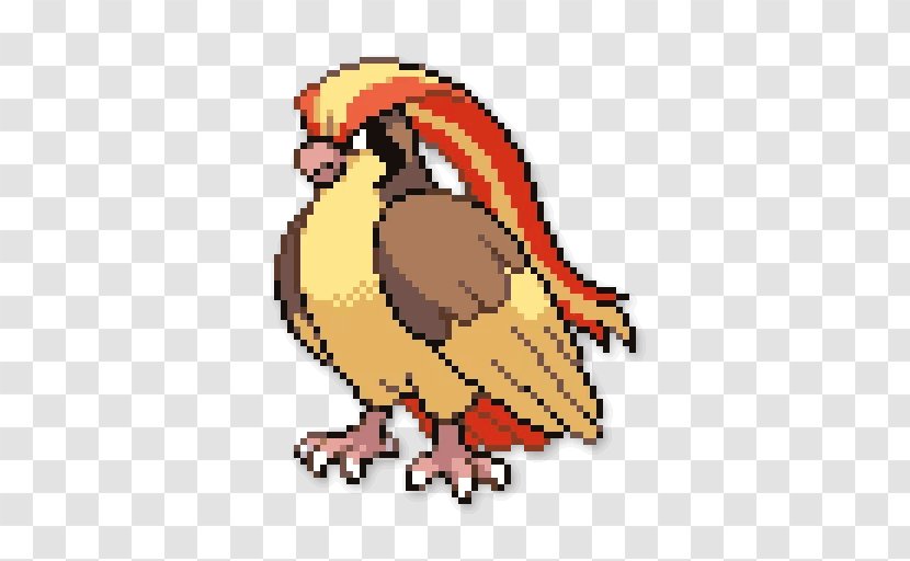 Pokémon Red And Blue Pidgeotto Pixel Art - Pokemon Transparent PNG