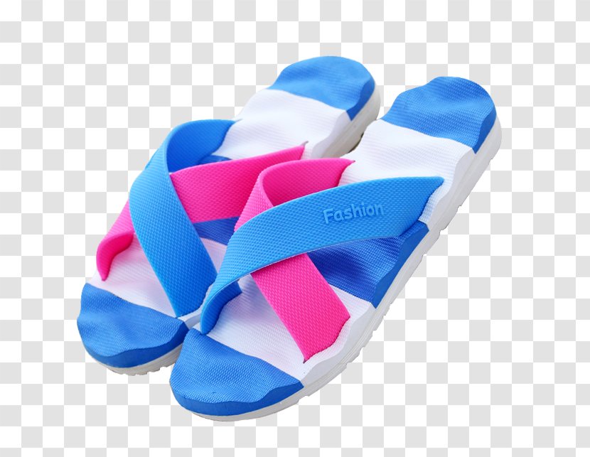 Slipper Flip-flops Taobao Poster Sales Promotion - Electric Blue - Sandals Transparent PNG