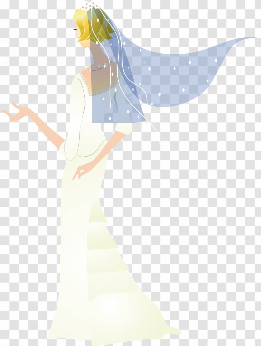 Gown Cartoon Shoulder Illustration - Bride Transparent PNG
