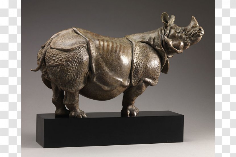 Indian Rhinoceros Bronze Sculpture Statue - Portrait Transparent PNG