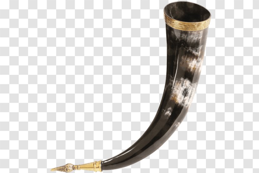 Drinking Horn Middle Ages Viking - Drink - Hand Transparent PNG