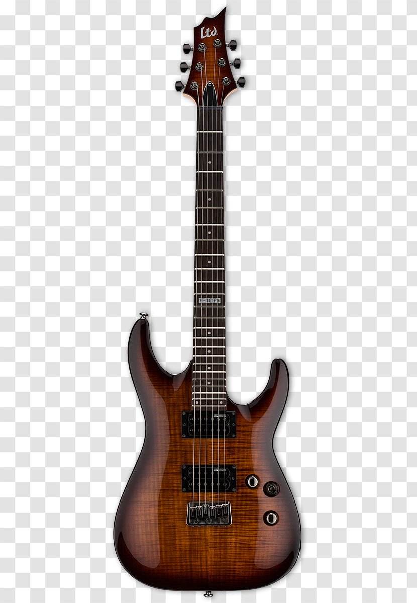 Seven-string Guitar ESP LTD EC-1000 Electric Guitars - Sunburst Transparent PNG