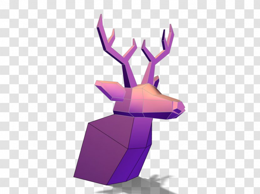 Reindeer Low Poly 3D Modeling Computer Graphics - 3d - A Deer Stumbled By Stone Transparent PNG