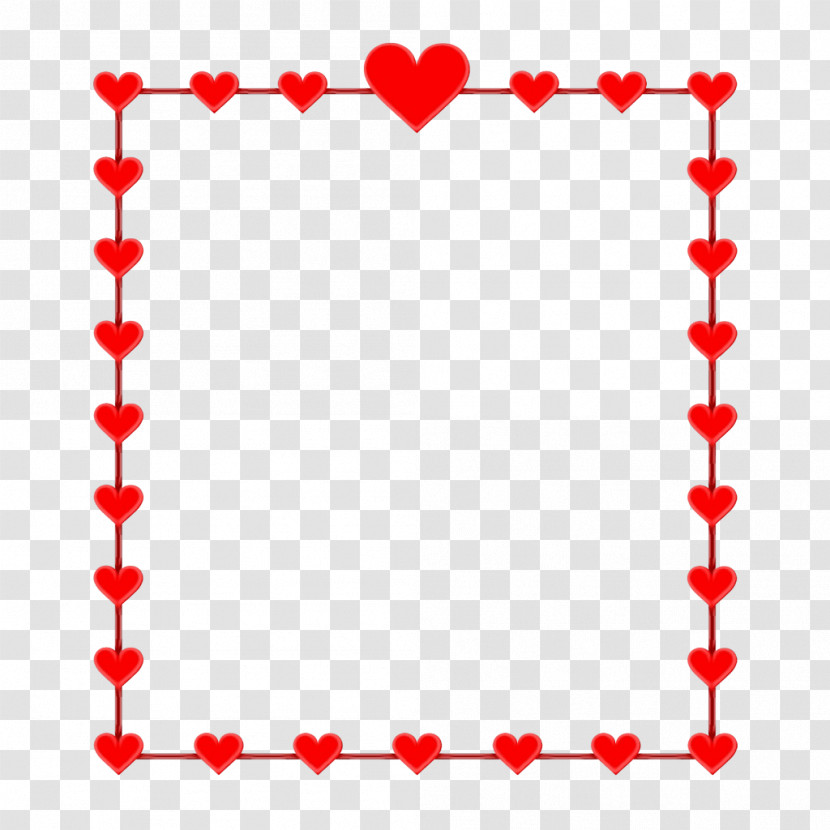 Red Heart Rectangle Transparent PNG