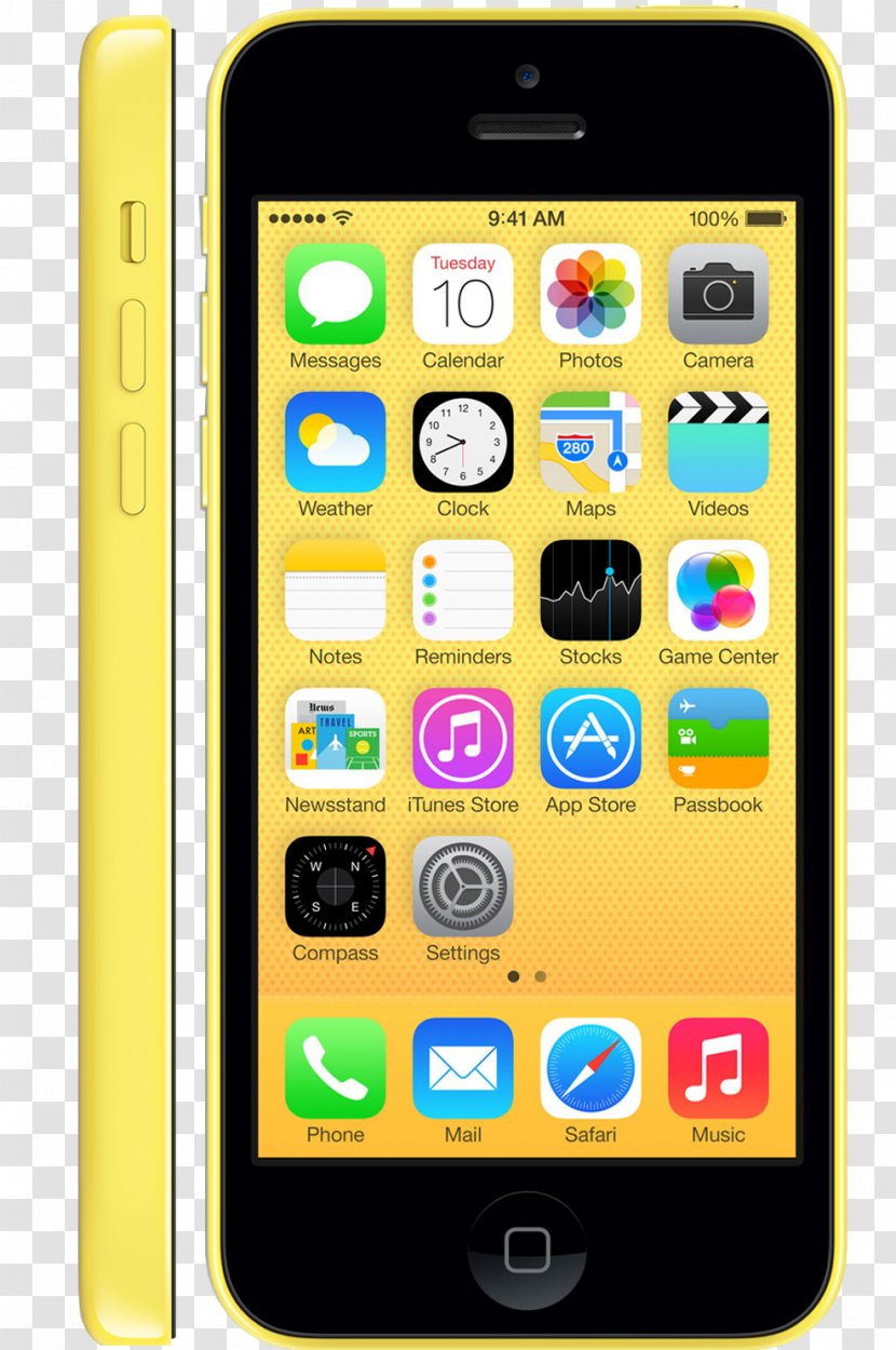 IPhone 5c 4S Apple 5s - Yellow Transparent PNG
