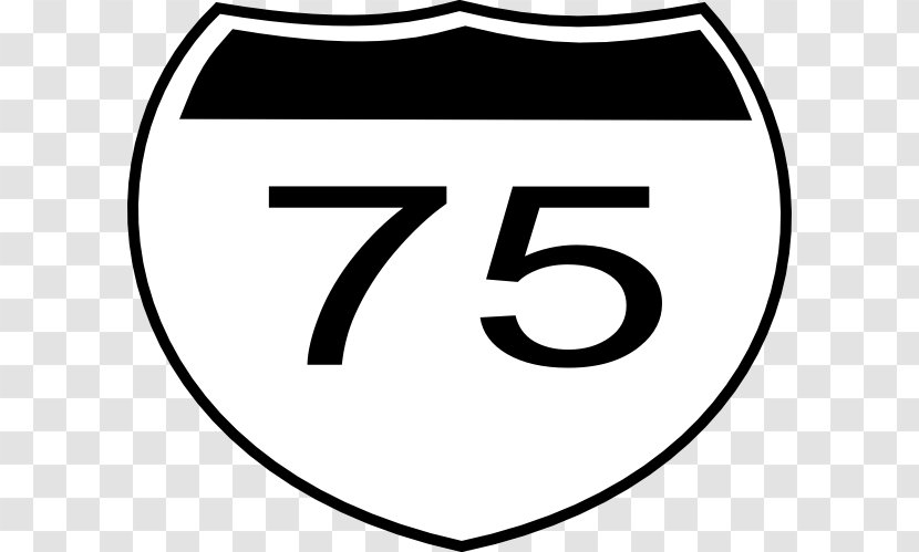 Interstate 75 In Ohio 40 10 8 - Number - Symbol Transparent PNG