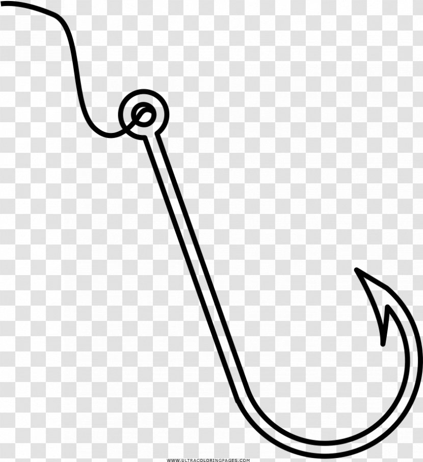 Book Drawing - Coloring - Blackandwhite Fish Hooks Transparent PNG