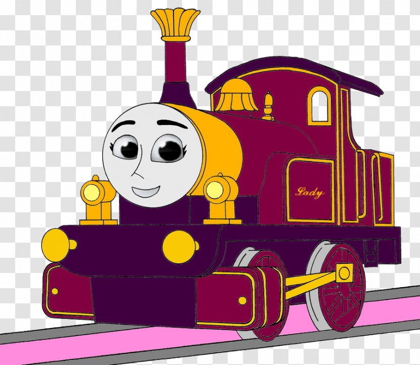Thomas Sodor Duck The Great Western Engine James Red Percy - Purple - Mirrored Transparent PNG