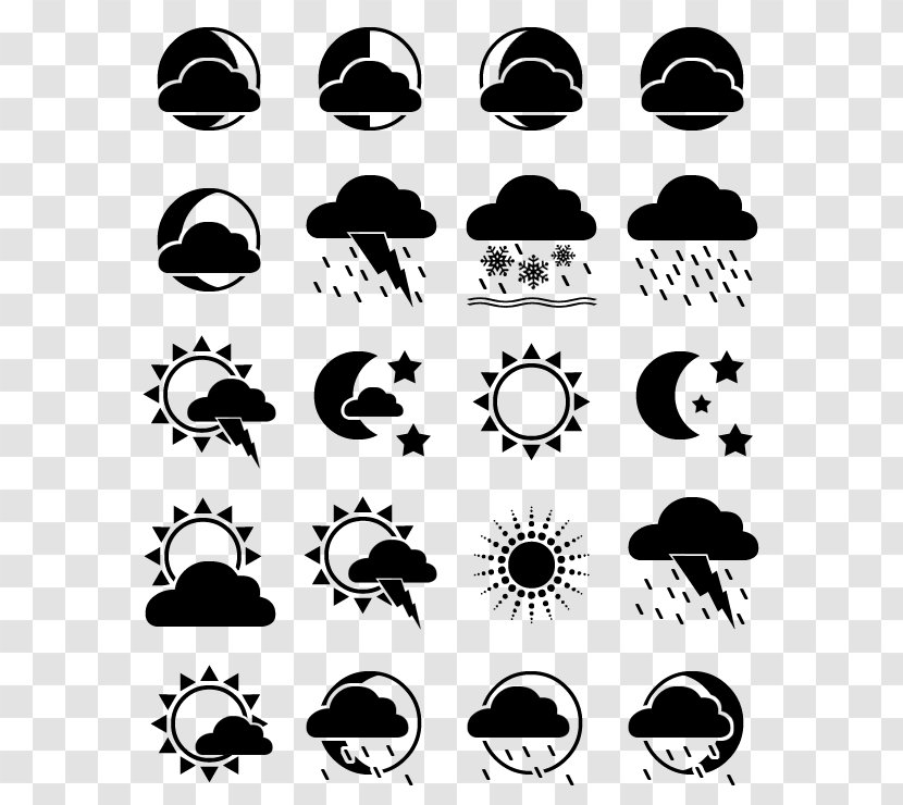 Weather Clip Art - Monochrome Photography Transparent PNG